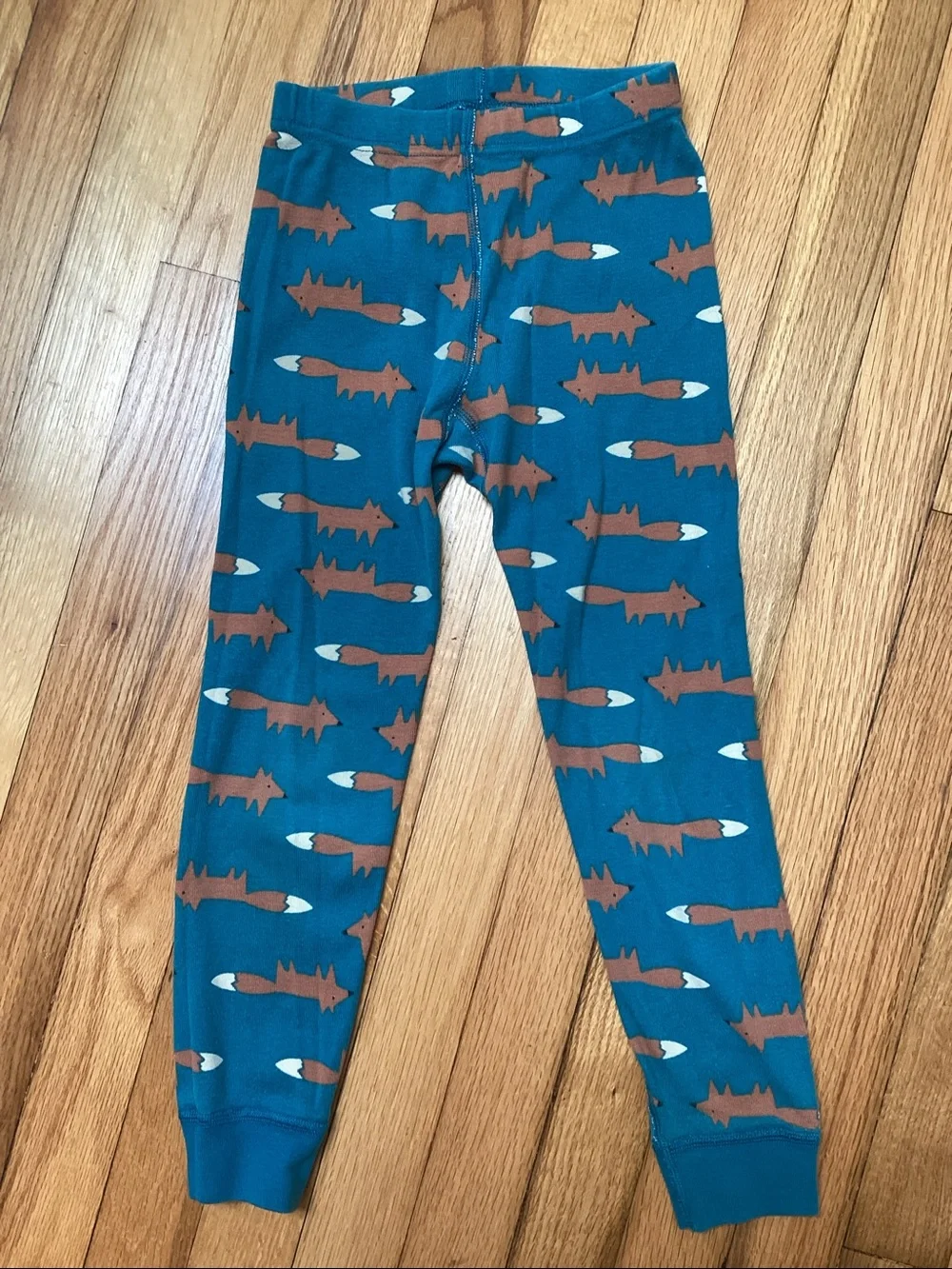 Hanna Andersson fox print long john pajama set size 5